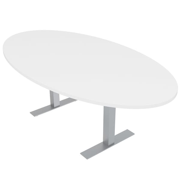 Skutchi Designs 45.25 in W, 84 in L, 29 in H, Engineered Wood Top, White HAR-OVL-46x84-T-XD09 - main